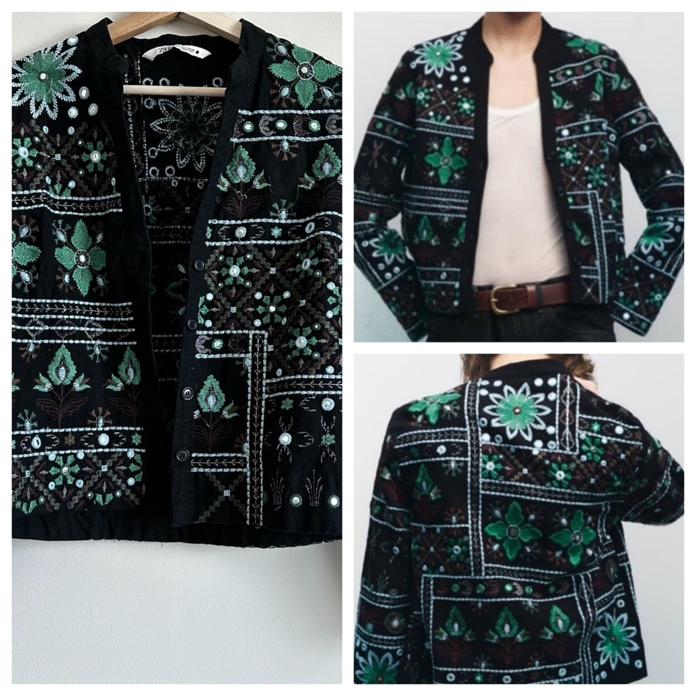 Zara Embroidered Jacket - Picture 2 of 10